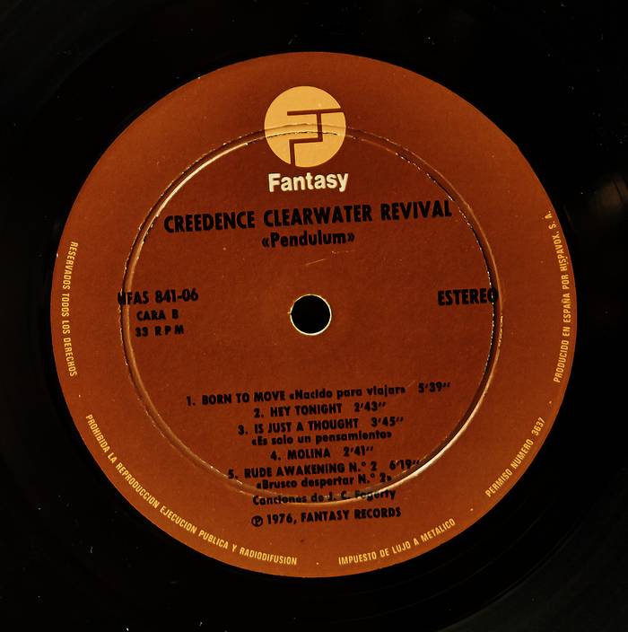 Creedence Clearwater Revival Pendulum [lp label b esp]